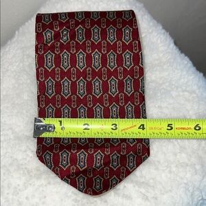 Pierre Balmain Red and Blue Geometric Men's Tie